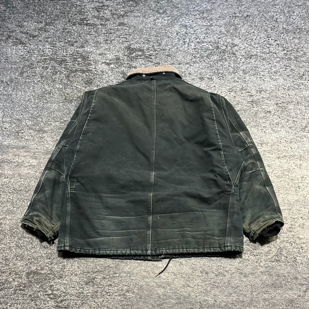 Carhartt Jacket Arctic Chore XXL Green Faded Distressed Workwear Vintage 90s - Picture 2 of 14